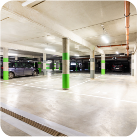 Garaż przynależący do mieszkania przy ulicy Wichrowej we Wrocławiu.