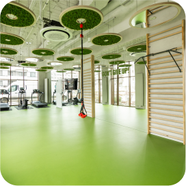 Siłownia przy mieszkaniu przy ulicy Wichrowej we Wrocławiu.