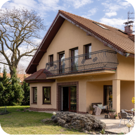 Domu w miejscowości Lubnów pod Wrocławiem. Dom znaleziony przez agencje nieruchomości DOMiTY.