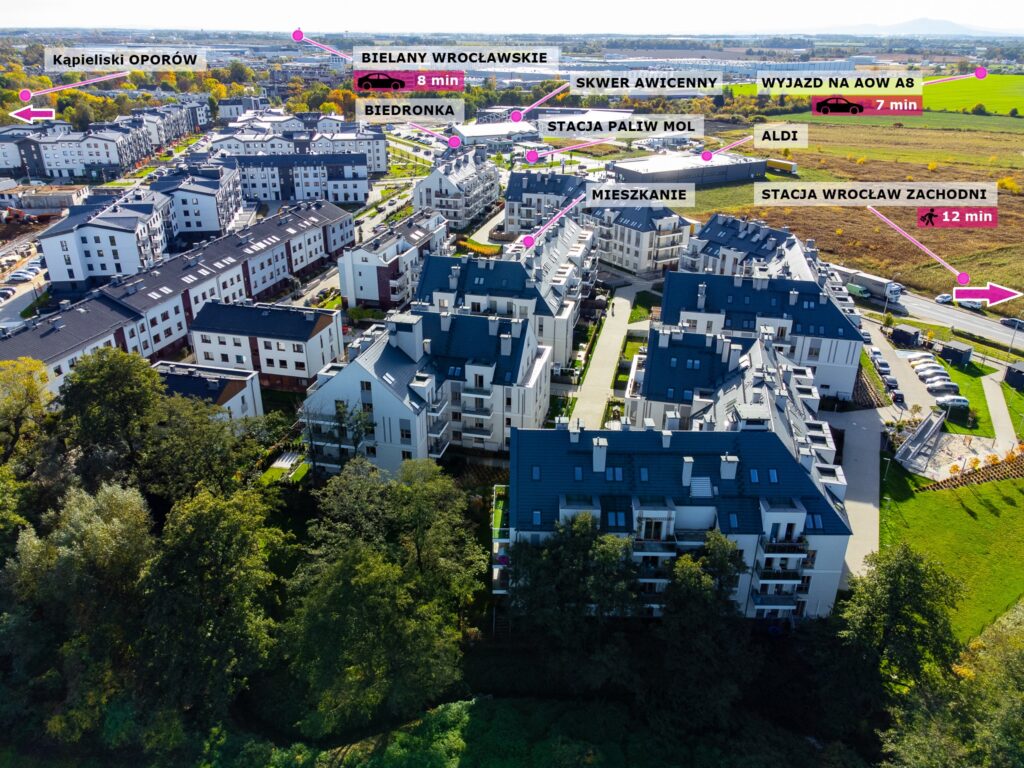 Okolica mieszkania przy ul. Awicenny we Wrocławiu.