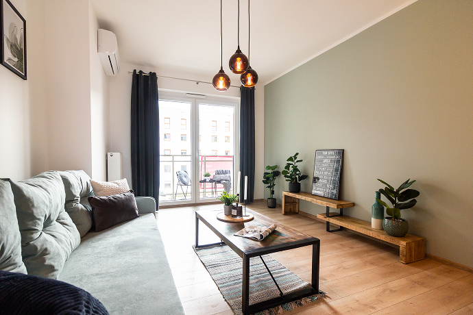 Wrocław, ul. Wichrowa – mieszkanie po liftingu aranżacyjnym przygotowanym przez DOMiTY.